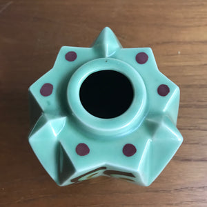 Mid Century Green Ceramic Modernist Vase
