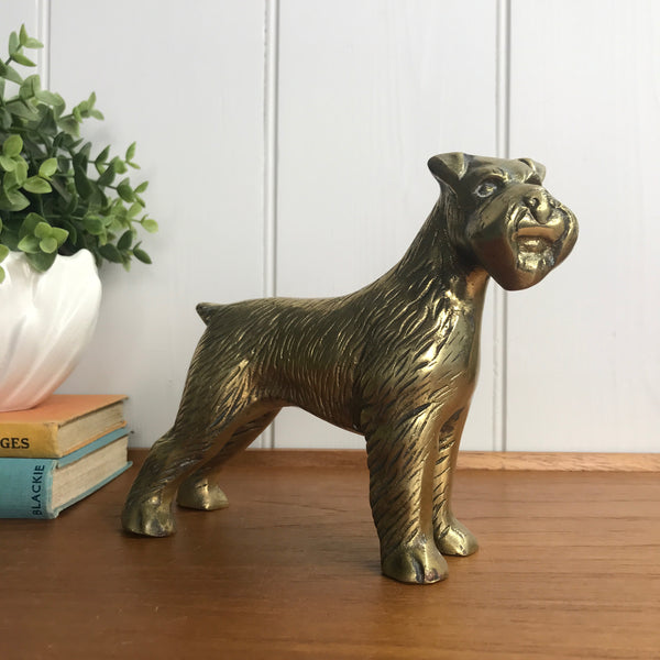 Mid Century Brass 'Terrier' Dog