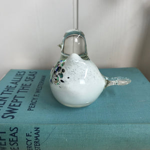 Mid Century Glass Bird Paperweight/Ornament