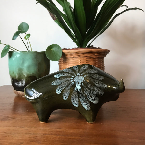 LARGE Mid Century Ceramic Bull