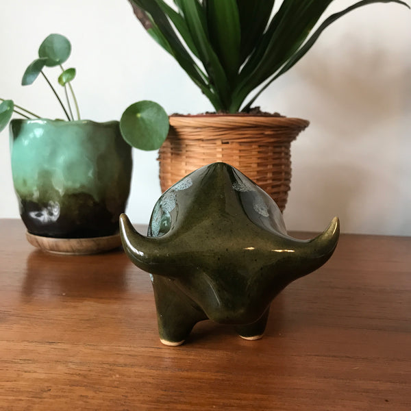 LARGE Mid Century Ceramic Bull