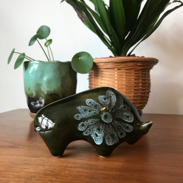 SMALL Mid Century Ceramic Bull
