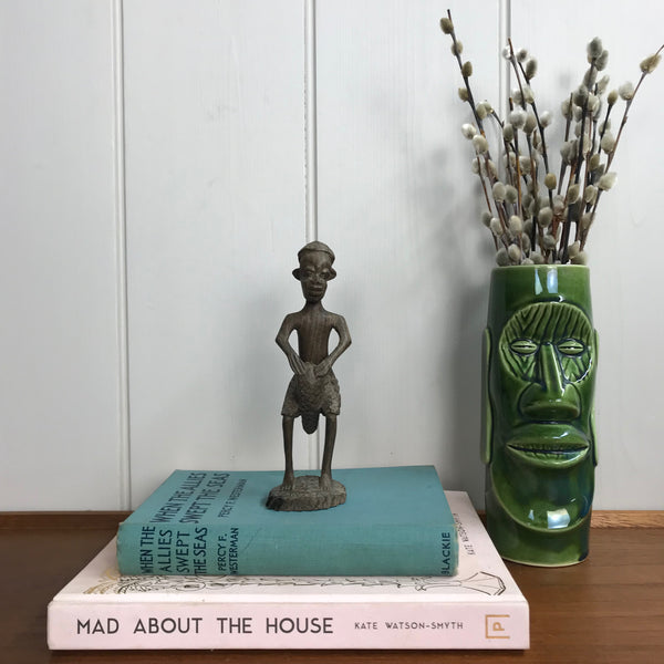 Vintage Teak Carved African 'Drummer' Figure