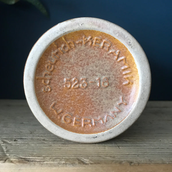 Vintage Red Lava Ceramic Plant Pot