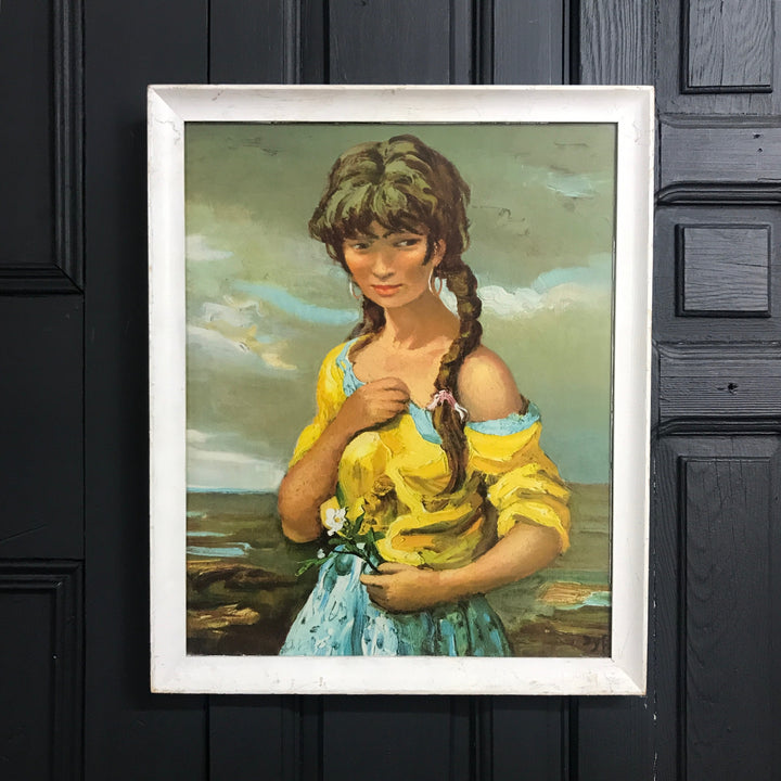 Mid Century 'Flower Girl' Framed Print #A1
