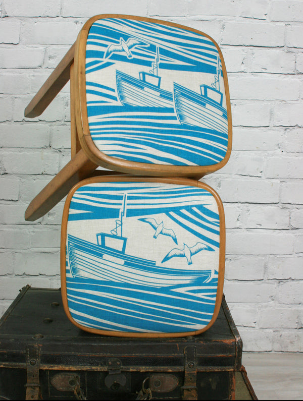 Pair of Mini Moderns 'Whitby' vintage beech stools