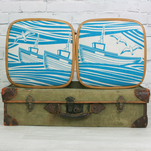 Pair of Mini Moderns 'Whitby' vintage beech stools