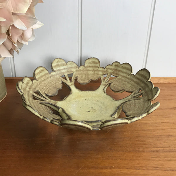 Vintage 'Trees' Pottery Bowl