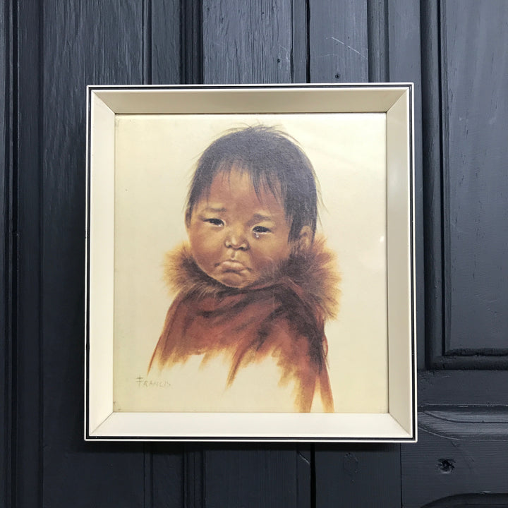 Vintage 'Crying Child' Framed Print #1