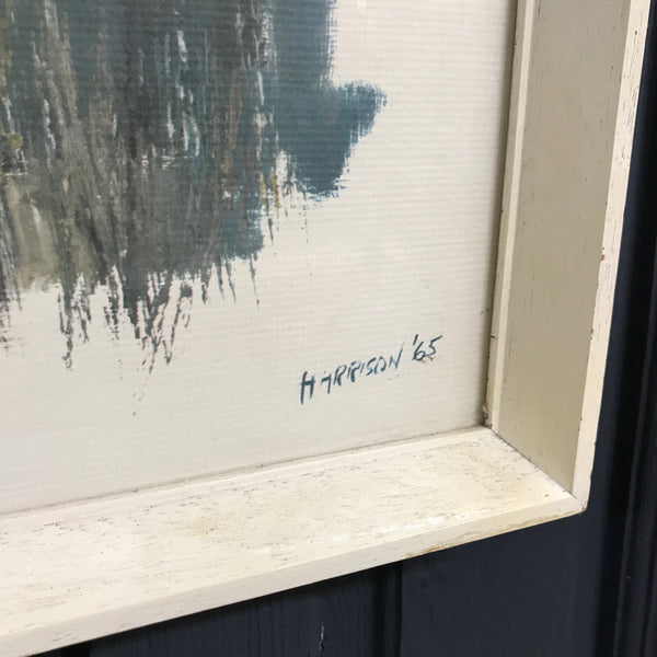 Mid Century Framed Print 'The Harbour'