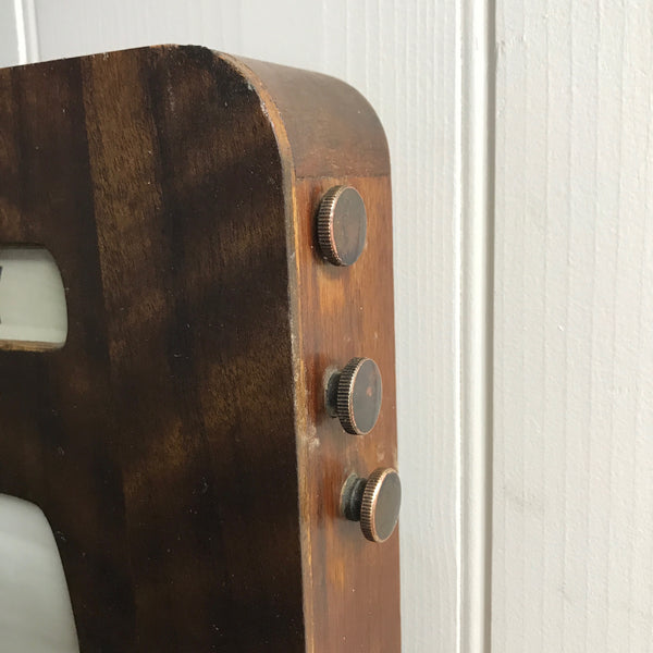Large Wooden Cased Perpetual Calender #1910