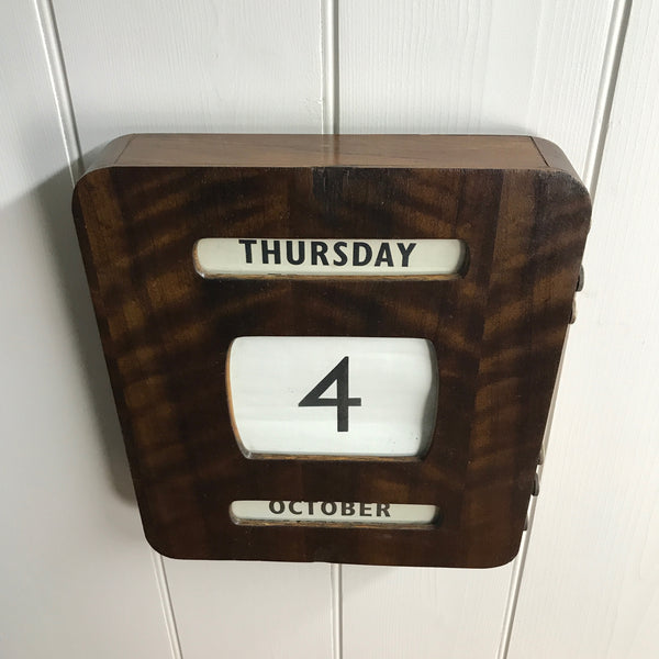 Large Wooden Cased Perpetual Calender #1910