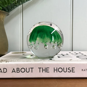 Mid Century Green 'Bubble' Paperweight/Ornament