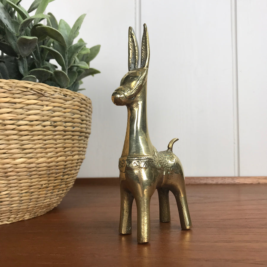 Mid Century Brass Donkey/Mule - Small