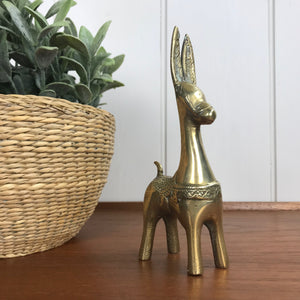 Mid Century Brass Donkey/Mule - Small