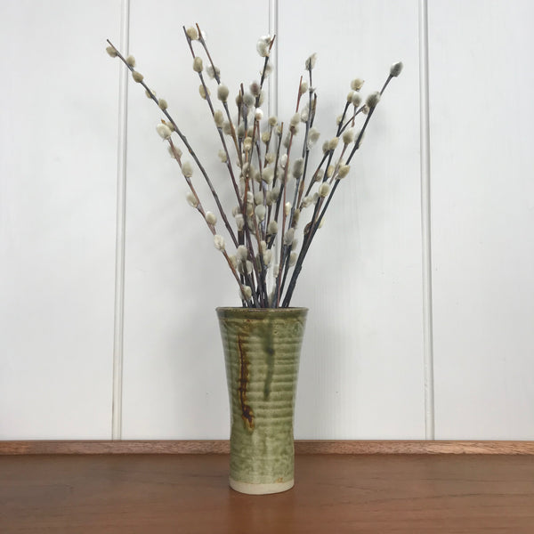 Green Vintage Studio Pottery Vase - Small