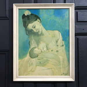 Vintage 1960s 'Mother & Child' Print Framed