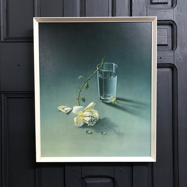 Mid Century Framed Print 'The Weeping Rose'