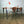 Large foundry steel leg vintage iroko industrial desk/table