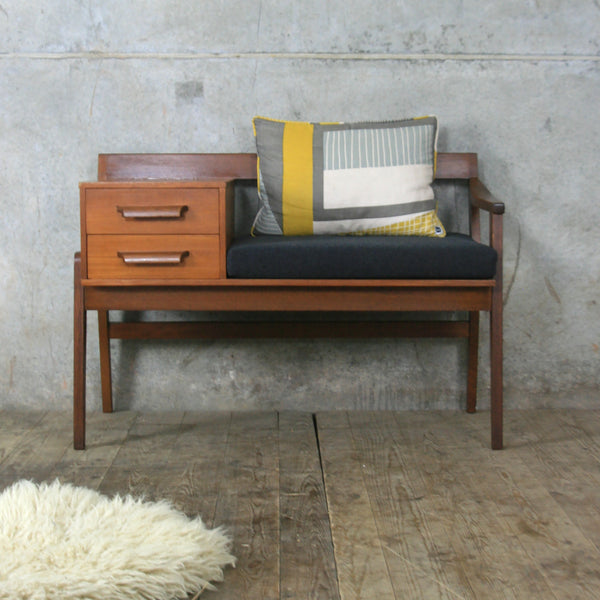 Vintage Chippy Heath Teak Telephone Seat