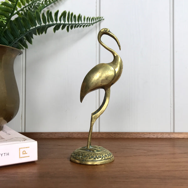 Mid Century Brass Crane - plain