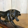 Mid Century Horn Carved 'Big Cat'