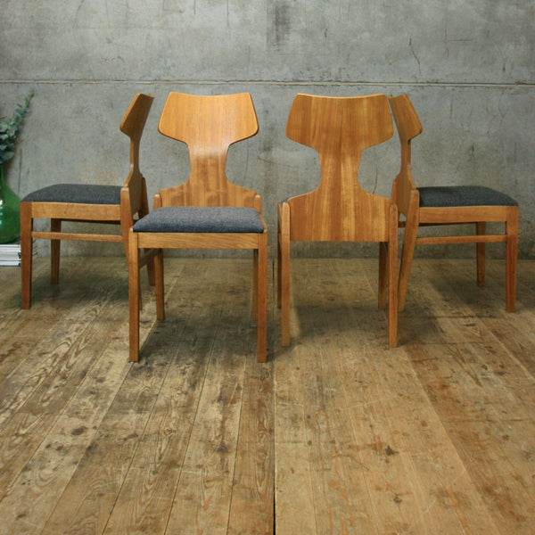 X4 Set of Four Rare Meredew Dining Chairs - 2811l