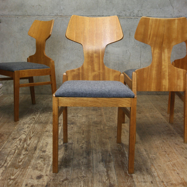 X4 Set of Four Rare Meredew Dining Chairs - 2811l
