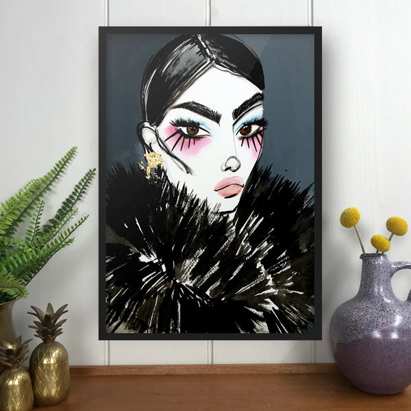PAM HOGG Amy Beager Giclée Print on a light white interior