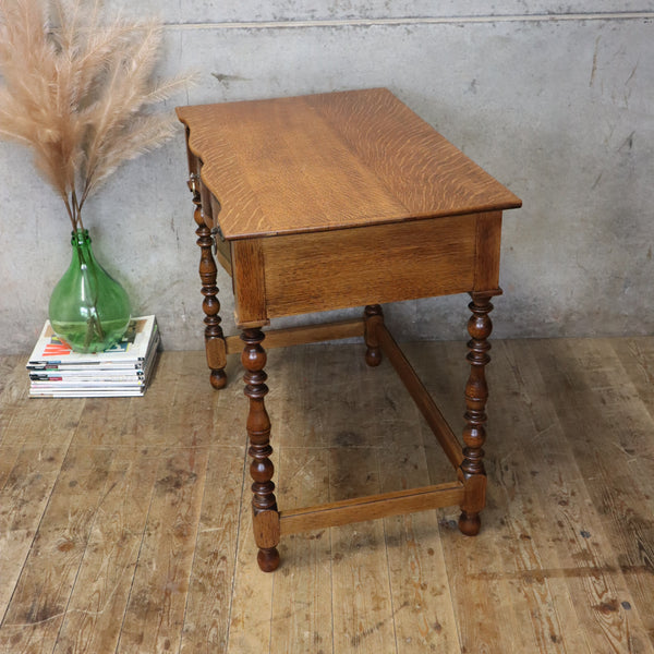 antique_oak_serpentine_side_console_table