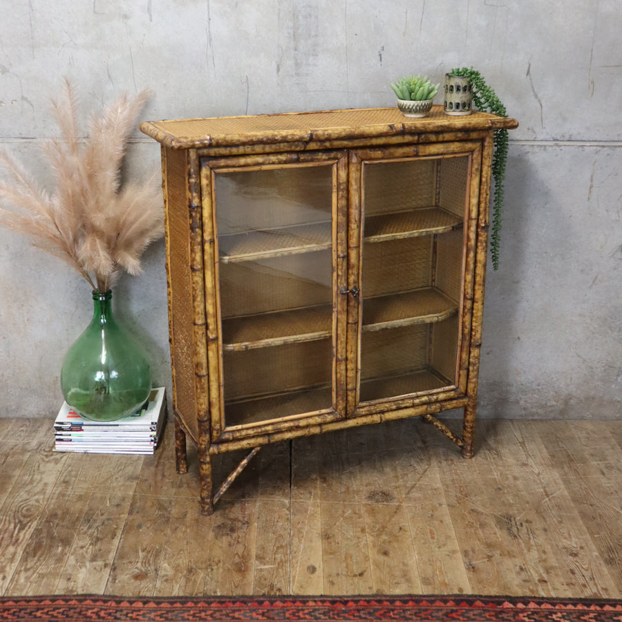antique_victorian_vintage_tiger_tortoise_bamboo_display_cabinet
