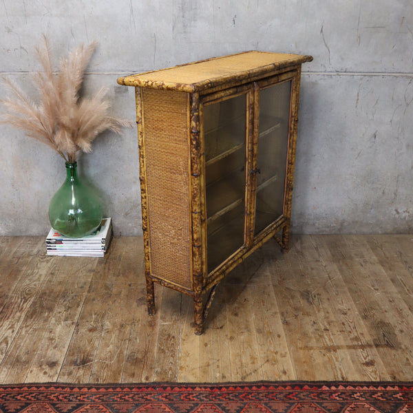 antique_victorian_vintage_tiger_tortoise_bamboo_display_cabinet
