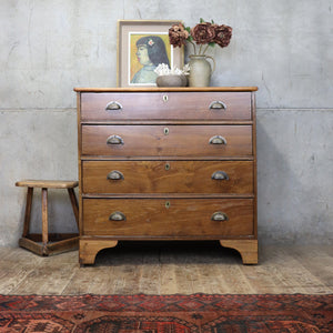 antique_vintage_rustic_oak_chest_of_drawers