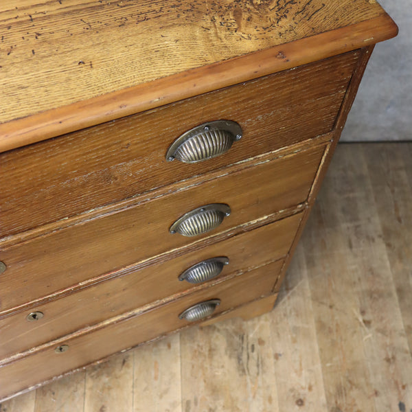antique_vintage_rustic_oak_chest_of_drawers