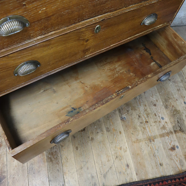 antique_vintage_rustic_oak_chest_of_drawers