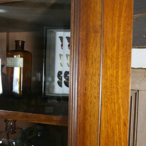 antique_vintage_walnut_display_cabinet