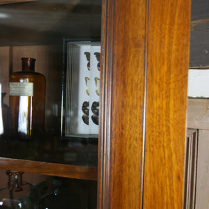 antique_vintage_walnut_display_cabinet