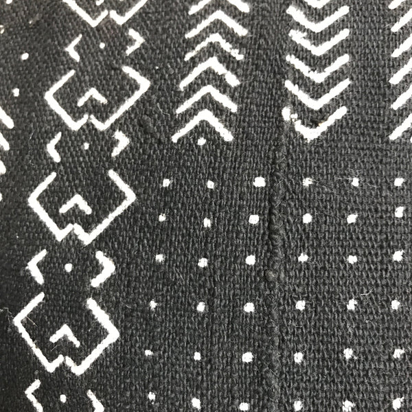 Black Mud Cloth Cushion Cover - 50cm x 50cm - Print #3