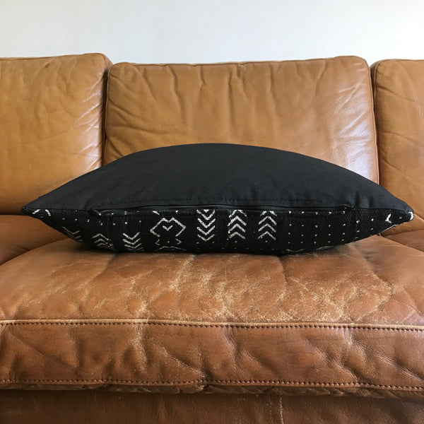 Black Mud Cloth Cushion Cover - 50cm x 50cm - Print #3