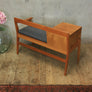 Mid Century Chippy Heath Teak Telephone Seat #0618