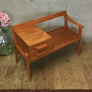 Mid Century Chippy Heath Teak Telephone Seat #0618