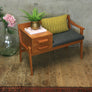 Mid Century Chippy Heath Teak Telephone Seat #0618