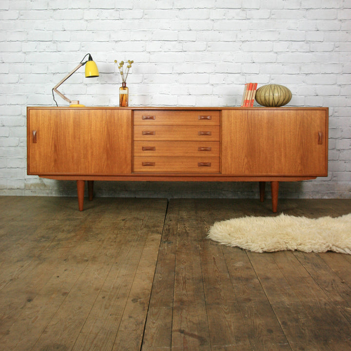 Large Clausen & Son Danish Teak Sideboard / Media Cabinet