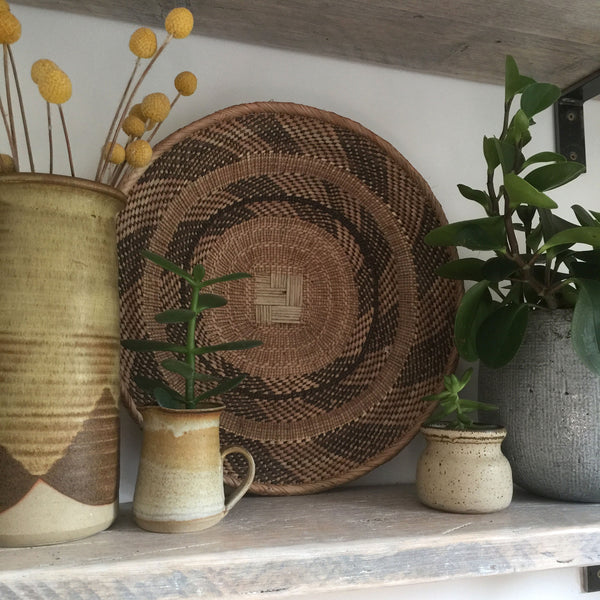 Vintage Handmade Ethnic African Basket / Natural Wall Art #9