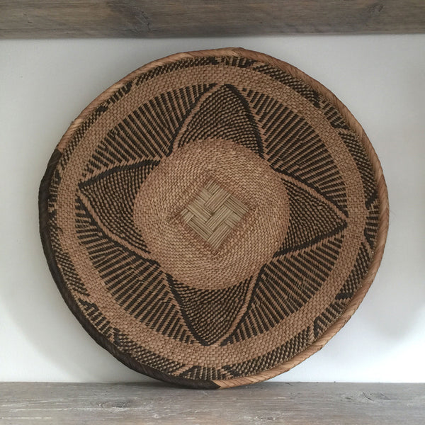 Vintage Handmade Ethnic African Basket / Natural Wall Art #10