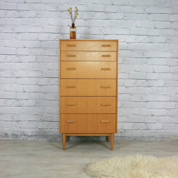 Vintage 1950s E-Gomme Tallboy Chest of Drawers
