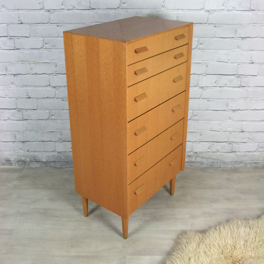Vintage 1950s E-Gomme Tallboy Chest of Drawers