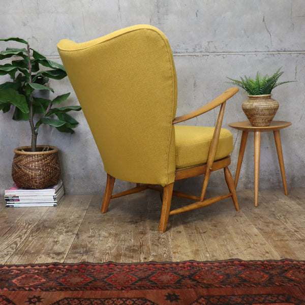 Rare Mid Century Ercol Wingback Armchair - 1003h