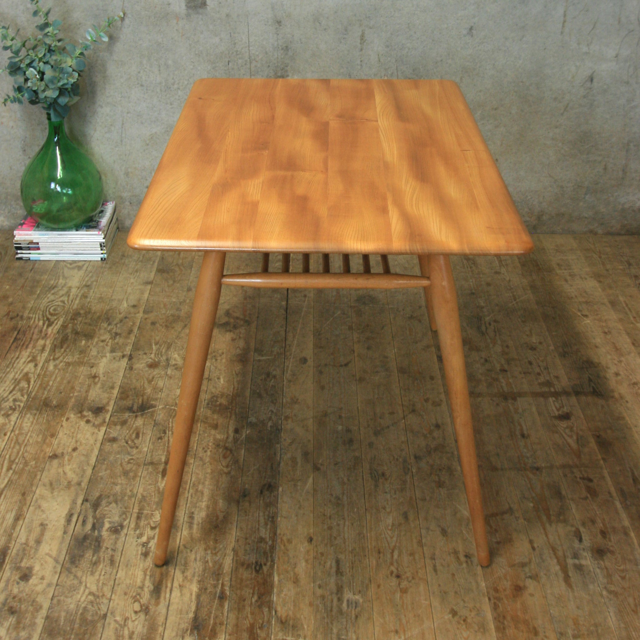 Mid Century Ercol Model 393 Table / Desk - 0810e – Mustard Vintage