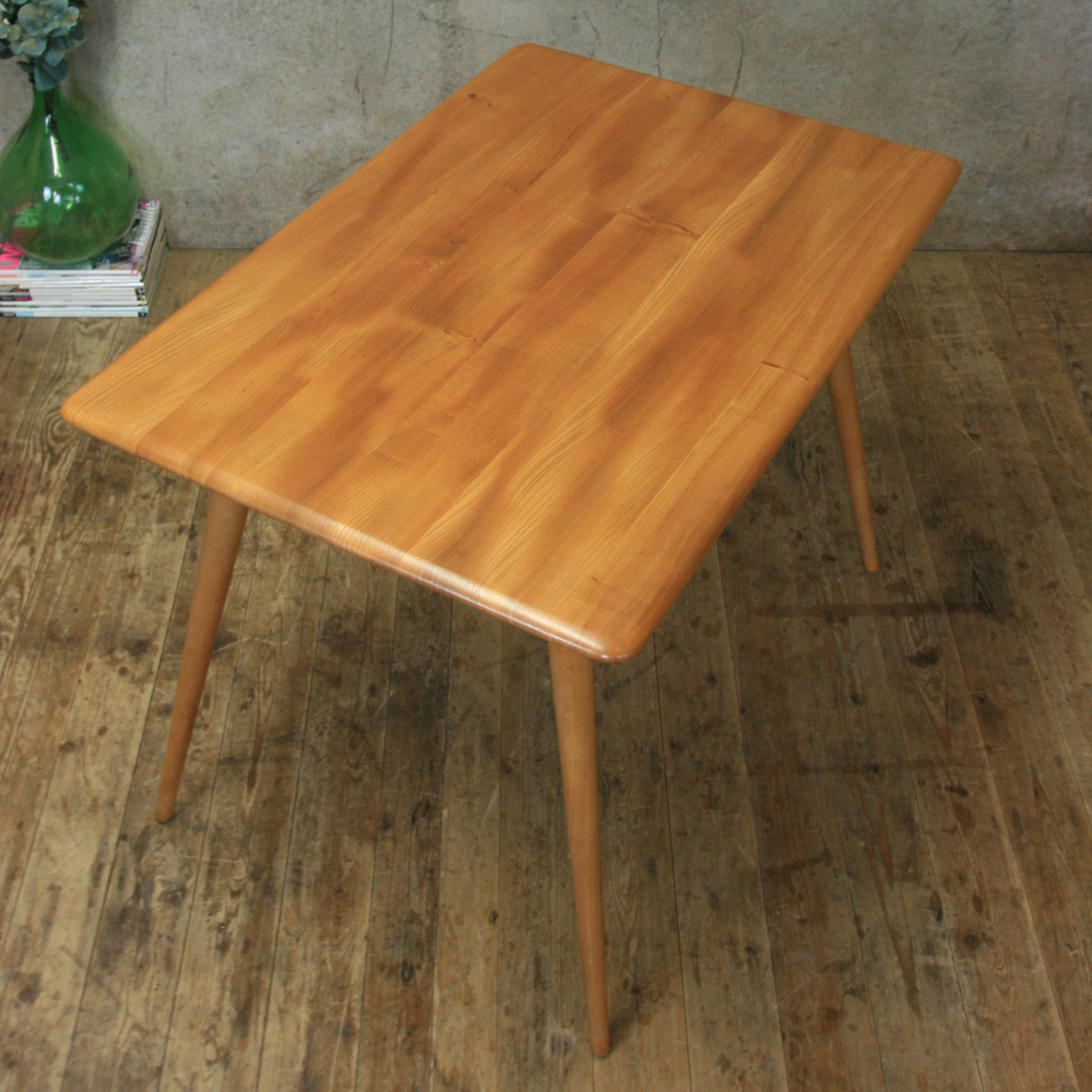Mid Century Ercol Model 393 Table / Desk - 0810e – Mustard Vintage